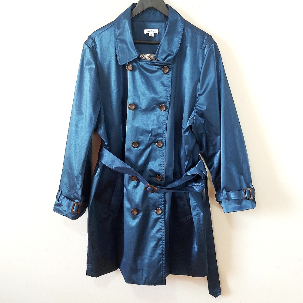 Joan Rivers Blue Trench Coat